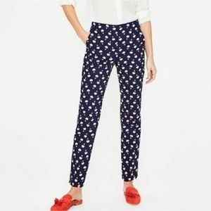 Boden NWT Ledbury Navy Carnival Blossem Dress Pants Size 16 R
